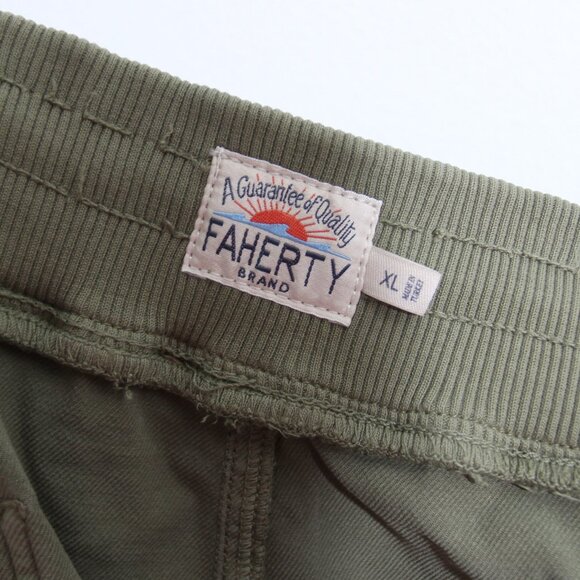 Faherty Field Joggers Pant Surplus Olive Green Tencel Cotton Size XL - Picture 12 of 14